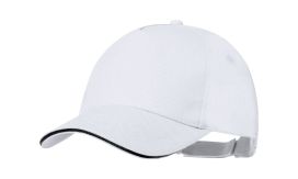 Aaron, șapcă baseball, material reciclat RPET, alb