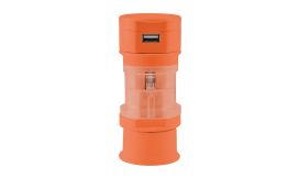 Tribox, adaptor voiaj, portocaliu