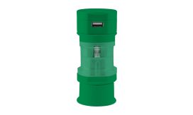 Tribox, adaptor voiaj, verde