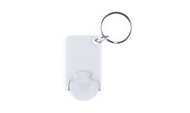 Trolex, breloc cu fisă pentru cumpărături, alb/alb