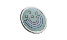 Read, insignă metal, argintiu