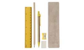 Monoli, set instrumente de scris, galben/natural