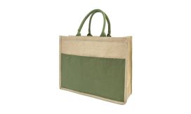 Pantai, geantă de plajă sau de cumpărături, verde/natural
