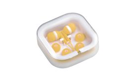 Clarin, căști pentru telefon, alb/galben