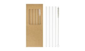 Borosip, set de paie de sticlă, transparent