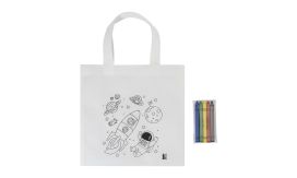 Spacolo, sacoșă de colorat, RPET, alb