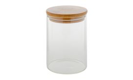 Momomi, borcan de depozitare din sticla, transparent/natural