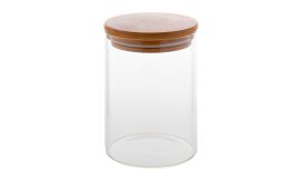 Momomi, borcan de depozitare din sticla, transparent