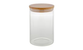 Momomi XL, borcan de depozitare din sticla, transparent/natural