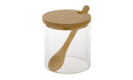 Lanai, suport de condimente din sticla, transparent/natural