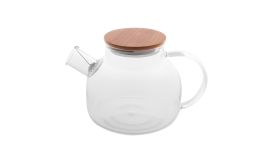 Tendina, ceainic din sticlă, transparent/natural