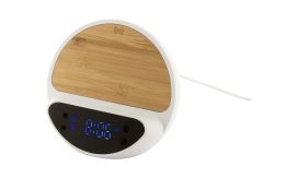 Rabolarm, ceas deșteptător cu încărcător wirless, alb