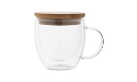 Grobina Mini, Cană termică din sticlă, transparent/natural