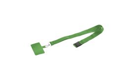 Revent Call, lanyard RPET pentru telefon mobil, verde
