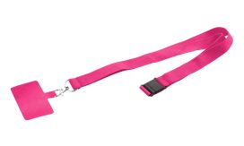 Revent Call, lanyard RPET pentru telefon mobil, roz