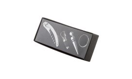 Moristel, set accesorii vin, argintiu