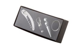 Moristel, set accesorii vin, argintiu