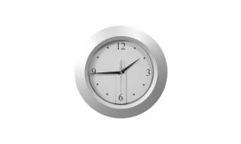 Brattain, ceas de perete cu cadran detasabil, argintiu/negru