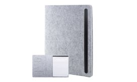 Refelt Meet A4, mapă documente, din fetru, RPET, gri