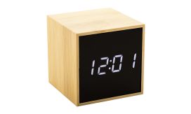 Boolarm, ceas din bambus, cu alarma, natural