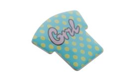 Trick, insignă metalică, argintiu