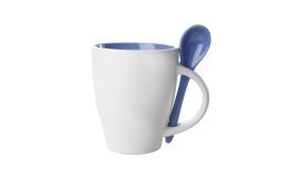 Spoon, cana, albastru/alb