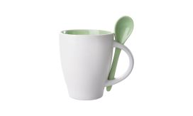 Spoon, cana, verde/alb