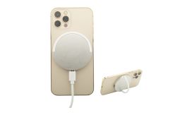 RaluHold, încărcător wireless magnetic, argintiu