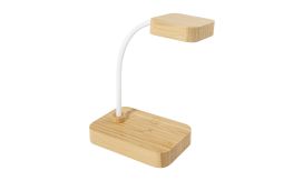 VoltGlow, lampă de birou cu încărcător wireless, natural/alb