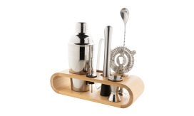 Paloma, set cocktail, argintiu/natural