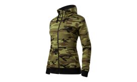 Camo Zipper, Hanorac pentru damă, camuflaj verde