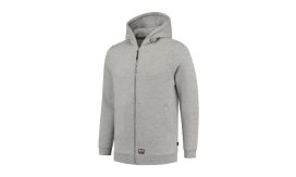 Hooded Sweat Jacket Washable 60°C, Hanorac unisex, grey melange