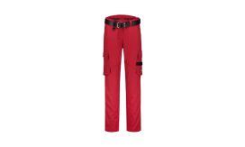 Work Pants Twill Women, Pantaloni de lucru pentru damă, roşu