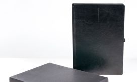 Agenda B5 Image Black cu file din praf de piatra