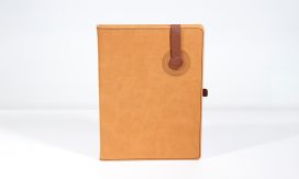 Agenda A5 Senso Light Brown cu file din praf de piatra